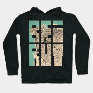 Beirut, Lebanon City Map Typography - Vintage Hoodie